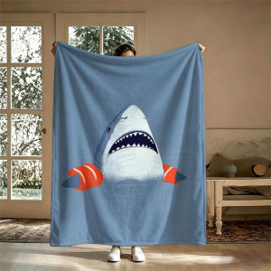 BILIBILI | Chăn Lông Cừu San Hô Shark Floaties Ocean Flannel Dùng Được 4 Mùa Thích Hợp Cho Ghế Sofa Văn Phòng Giường Ngủ Du Lịch Thư Giãn Và Đọc Sách