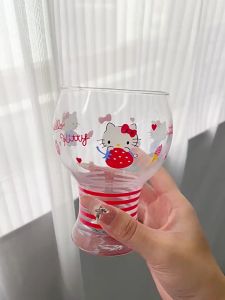 🌸CỐC LY THỦY TINH HELLO KITTY SANRIO MẪU MỚI