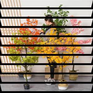 FENGHONGTAO | Indoor Nordic Style Decorative Artificial Ginkgo Tree Plastic