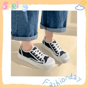 รองเท้าผ้าใบแฟชั่น รองเท้าผ้าใบผู้หญิง รองเท้าใส่เที่ยว สั่งเลยพร้อมส่ง SQShop ดีไซน์สุดคลาสสิค