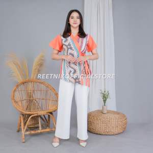 Blouse Tenun Kartini Baju Kantor Wanita Atasan Batik Wanita