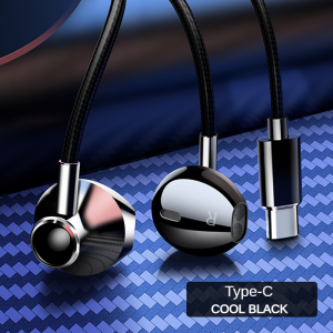 Newmsnr | Heavy Bass Type C&3.5mm HIFI Stereo Wired Earphones In-ear Headphones with Mic Earbuds Noise Reduction Gamer Headset for Samsung