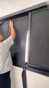 สติกเกอร์กระจกสูญญากาศ ฟิล์มติดกระจกบ้าน ฟิล์มติดกระจกสำนักงาน ลายดำทึบ Window film กันแสงแดด100% สติ๊กเกอร์ติดกระจก สติ๊กเกอร์ติดกระจก