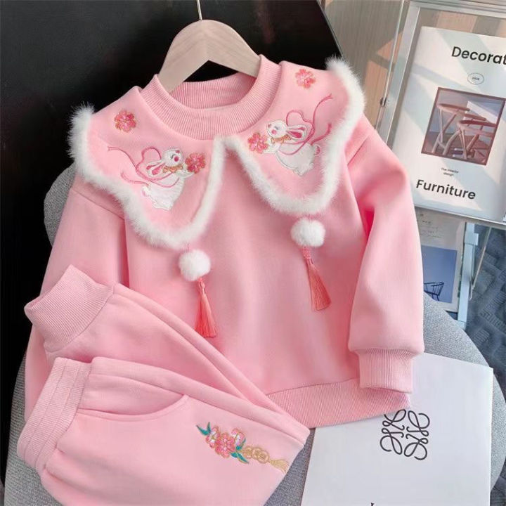 Ít DR hoodie phù hợp với trẻ em cô gái bộ quần dài Trung Quốc năm mới ...