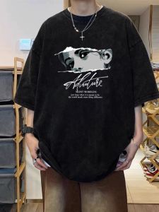 KETONG | Cantonese Streetwear Men Short Sleeve Cotton Washed Tee