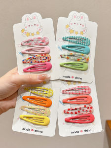 NING ZHOU | Non-Damaging Side Bangs Childrens Hair Clips Multicolor