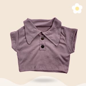 1-2TH BETHARI KAOS ANAK PEREMPUAN RIB KNIT CROP TOP KIDS
