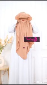 Khimar Bergo Crinkle Dagu Syari / Kerudung instan syar i size L/Jilbab Instan Dagu Syari L/ Khimar Bergo Crinkle Dagu Syari / Kerudung standard L