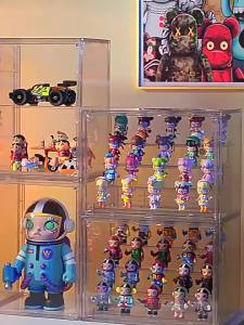 1pc Three Layer Acrylic Display Rack Blind Box Storage BoxLlarge Capacity DustproofFor POP MARTDollHandmadeAnimeCar Model