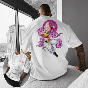 Bandai | Dragon Ball Mens and Womens T-shirt Majin Buu Anime Tee Summer Spring Boys Short Sleeves Casual Brand Parent-child Outfits