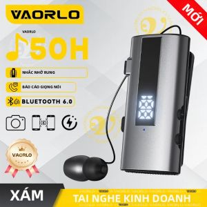 VAORLO | Tai Nghe Không Dây Dành Cho Doanh Nghiệp K92 Lavalier Bluetooth 6.0 30-50 Giờ Cuộc gọi/Nhạc Nhắc Nhở Rung Tai Nghe Khử Tiếng Ồn Có Mic