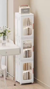 Goody 37cm Wide Gap Storage Cabinet Foldable Storage Cabinet Organizer Locker Magnetic Plastic Cabinet Storage