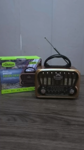 Oudiobop Rechargeable radio Portable Vintage Antique Wood Wireless Home Radio with USB SD TF Card Support bluetooth speaker OP-8109