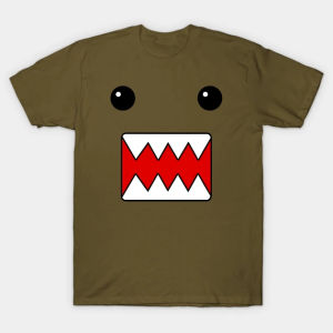 Bandai | Kawaii Domo Animation Derivatives Pattern Printing T-shirt Mens 2025 Summer New Fashion Cotton Oversized Casual Streetwear