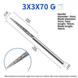 Extended Length Tungsten Steel Rotary File Milling Drill Bit for Soft Metal Aluminum Grinding Tool Electric Drill Internal Grinder