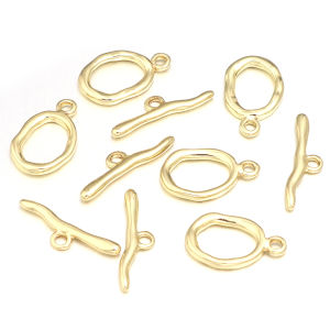 5Sets Stainless Steel Craft Toggle Clasps T Bar Connector Twist Toggle Bracelet Necklace Clasps for Diy Jewelry Making
