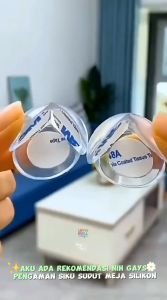 Pengaman Sudut Meja Silikon / Pelindung Siku Meja Transparan / Table Safety