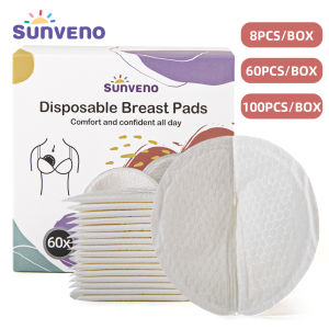 Sunveno Disposable Nursing Breast PadsPortable Maternal Anti-overflow Pads for MomsSuper SoftThinAbsorbent Leak-Proof & Stay DryBreastfeeding Essentials