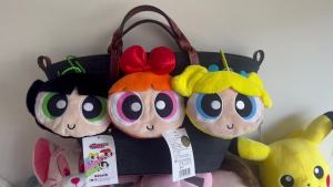 HUGKIS | Powerpuff Girls Ví Sang Trọng 10Cm/13Cm Hoạt Hình Dễ Thương Nhỏ Túi Treo Cho Bé Gái Đồng Xu Tai Nghe Lưu Trữ Thẻ ID Giá Đỡ