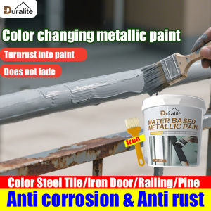 No Need to Polish🔥Duralite Anti rust paint for metal Cat anti karat heavy duty Rust converter primer 1KG with brush for Color Steel Tiles Windows Iron doors Car Motorcycle Rust Remover Anti rust paint Rust converter Anti rust primer Rust converter paint