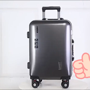 BoldEdge Koper 20/24 Inch Aluminium Frame Kabin Bagasi Port USB&Tempat Gelas Air PC+ABS Kunci TSA