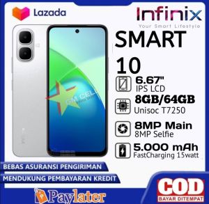 INFINIX SMART 10 PLUS RAM 16+128 Original GARANSI RESMI.Battery 6000MAH