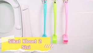 Sikat Toilet 2 Sisi Bulu Gagang Panjang Pembersih Kloset Kamar Mandi Closet Brush 2 in 1 Multifungsi