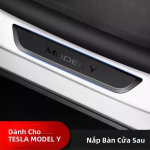 Ốp Bảo Vệ Bậc Cửa Sau Tesla Model Y Juniper Chống Trầy Xước Viền Ghế Chào Mừng Chất Liệu Nhựa ABS Phụ Kiện Nội Thất