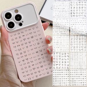 60Pcs Funny Cute Transparent Emoticon Stickers Cartoon Waterproof DIY Stickers Phone Case Student Stationery Decoration