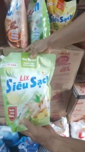 Nước lau sàn Lix túi 32L sạch thơm hương thiên nhiên hương quế hương chanh gừng Sạch bóng thơm lâu đuổi côn trùng