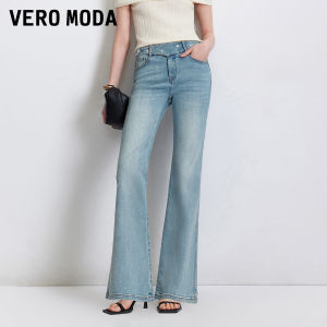Vero Moda | Quần Jeans Xòe Phía Dưới Có Kim Sa Cân Xéo