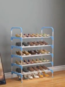 3/4/5/6/7/8 Tiers Carbon Steel Pipe Shoe Organizer Rack Space Saving Stackable Shoe Shelf Multilayer Shoes Storage Organizer Rack