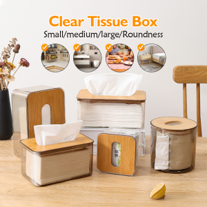 กล่องเก็บทิชชู่ กล่องทิชชู่ กล่องใส่กระดาษชำระ กล่องใสกระดาษทิชชู่ กล่องทิชชู่มินิมอล ที่ใส่ทิชชู่ สำหรับห้องรับแขก