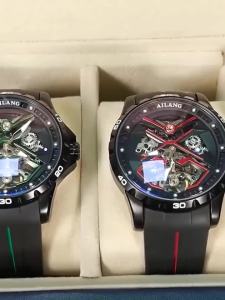 AILANG | AILANG Skeleton Tourbillon Automatic Mechanical Watch for Men Sports Silicone Strap Fashion Hollow Wristwatch Relojes