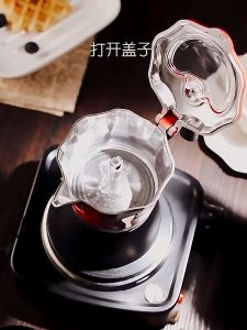 MU.HOME Moka Pot หม้อต้มกาแฟแปดเหลี่ยม 150/300 มล. ผลิตภัณฑ์เกรดพรีเมี่ยมทนความร้อนด้ามจับกาแฟสไตล์ยุโรป ผลิตภัณฑ์กาแฟ