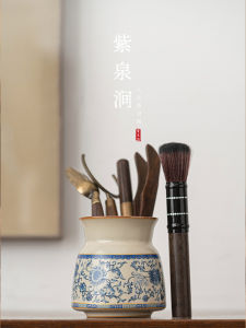 สีม่วง สปริง JOJOS L PD ชุดเครื่องชงชาหกชิ้นสไตล์จีนเคลือบสีคุณภาพสูง Qinghua Junyao Cha Dao