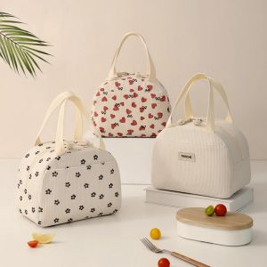 Túi Đựng Đồ Ăn Trưa Ren Định Di Động Cách Nhiệt Dung Tích Lớn Nữ In Hình Dễ Thương Bảo Quản Túi Xách Cho Dã Ngoại Hộp Đựng Bento