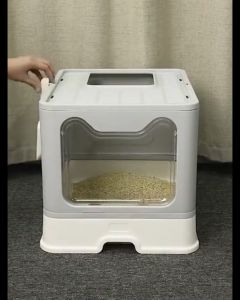 CAT LITTER BOX / FULLY ENCLOSED / ANTI SPLASH / LARGE DEODORANT DRAWER TYPE