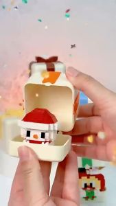 ĐỒ CHƠI LẮP RÁP MÔ HÌNH GIÁNG SINH TRANG TRÍ KÈM HỘP QUÀ ĐỰNG CÓ NƠ - MÃ D