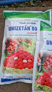 [VTNN TIEN KHOA] Thuốc trừ bệnh UNIZET ẤN 800WP gói 1 kg đặc trị thán thư vải vàng lá chín sớm trên lúa nếp sương mai rỉ sắt