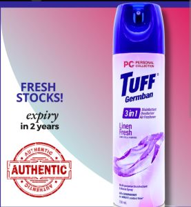 LINEN TUFF GERMBAN 3 IN 1 DISINFECTANT DEODORIZES AIR FRESHENER