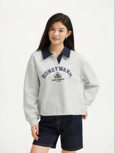 Hotwind | Academic Style Print Collar Hoodie