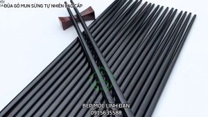 Đũa Nhật Gỗ Mun Sừng Tự Nhiên Cao Cấp Siêu Sạch [CTL761] Đầu Gắp Nhỏ