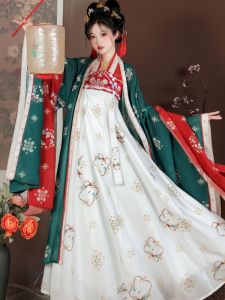 Original Womens Tang Dynasty Stomach-Length Hanfu Skirt Series Twelve Flower Fairies Revival Style Summer Fairy Atmosphere