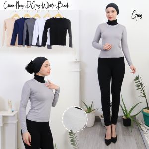 Manset oblong Muslimah Lengan panjang/Manset Daleman krah bulat Muslimah Tangan panjang/inner Muslimah Tangan panjang Size L - XXL Bahan Rayon Spandex adem serta nyaman saat dipakai.