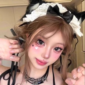 Cute Maid Lace Hairband Hair Clip Creative Cat Bowknot Cosplay Accessory Versatile Lolita Style Sweet Fashion Hair Accessories