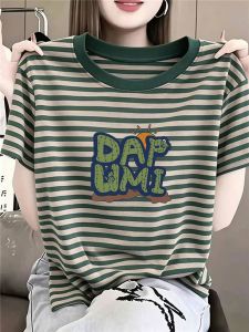 V.C.I | Stripe Shoulder Fit Blouse Design Womens T-Shirt