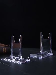 6PCS Photo Frame Stand Business Card Holder Phone Stand Tag Holder Hanging Tray Stand Plastic Display Rack