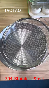 Kitchen Filter Tray Stainless Steel Frying Oil Filter Tray Mesh Filter Basket for Frying Grilling Food Kitchen Strainer