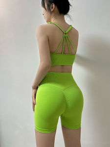 Bộ Đồ Tập Thể Dục Cho Bé Gái Quần Short Bó Sát Cạp Cao Nhanh Khô Bộ Đồ Tập Yoga Chống Sốc Nâng Hông Quần Áo Thể Thao Thoáng Khí